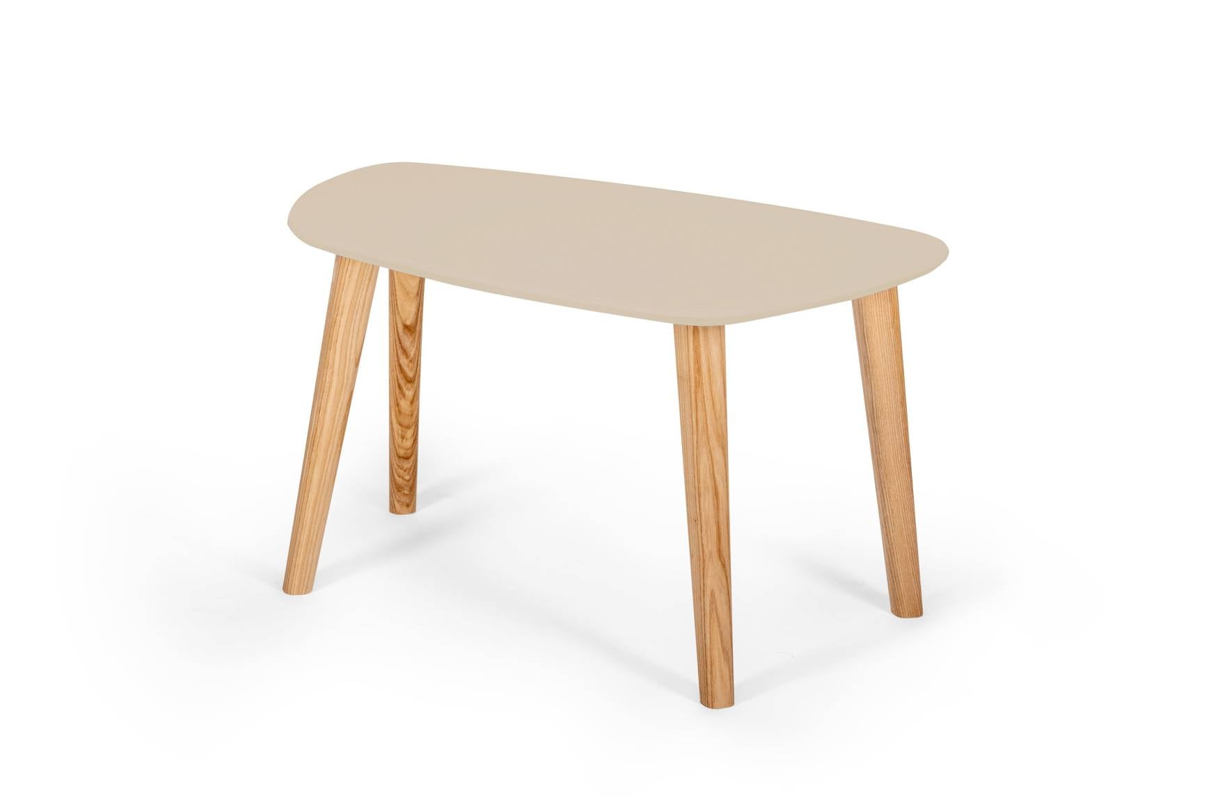 Endocarp Sofabord 68x41x40cm Brun Beige Asktræ