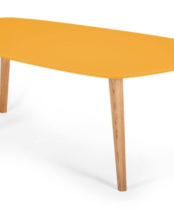 Endocarp Sofabord 110x66x45cm Gul   Asketræ