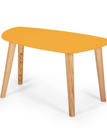 Endocarp Sofabord 68x41x40cm Gul   Asketræ
