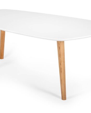 Endocarp Sofabord 110x66x45cm Hvid Asketræ