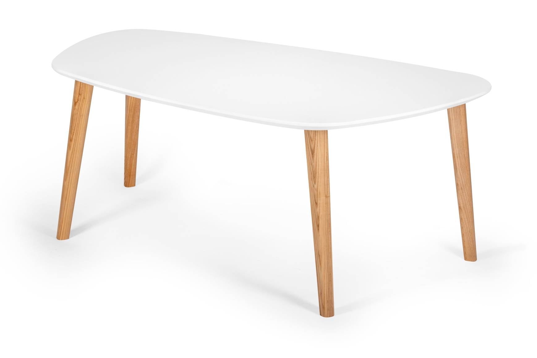 Endocarp Sofabord 110x66x45cm Hvid Asketræ