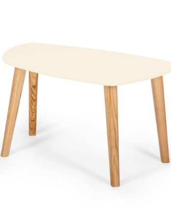 Endocarp Sofabord 68x41x40cm Kridthvid Asketræ