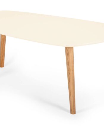 Endocarp Sofabord 110x66x45cm Kridthvid Asketræ