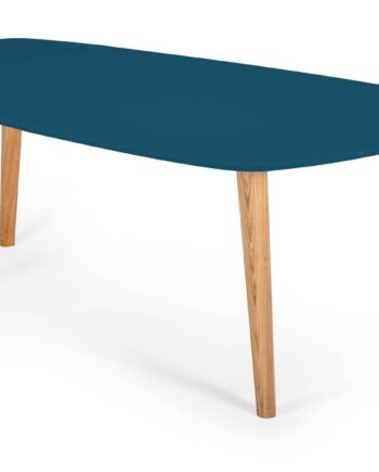 Endocarp Sofabord 110x66x45cm Petrol Blue   Asketræ