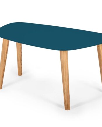 Endocarp Sofabord 80x48x40cm Petrol Blue   Asketræ