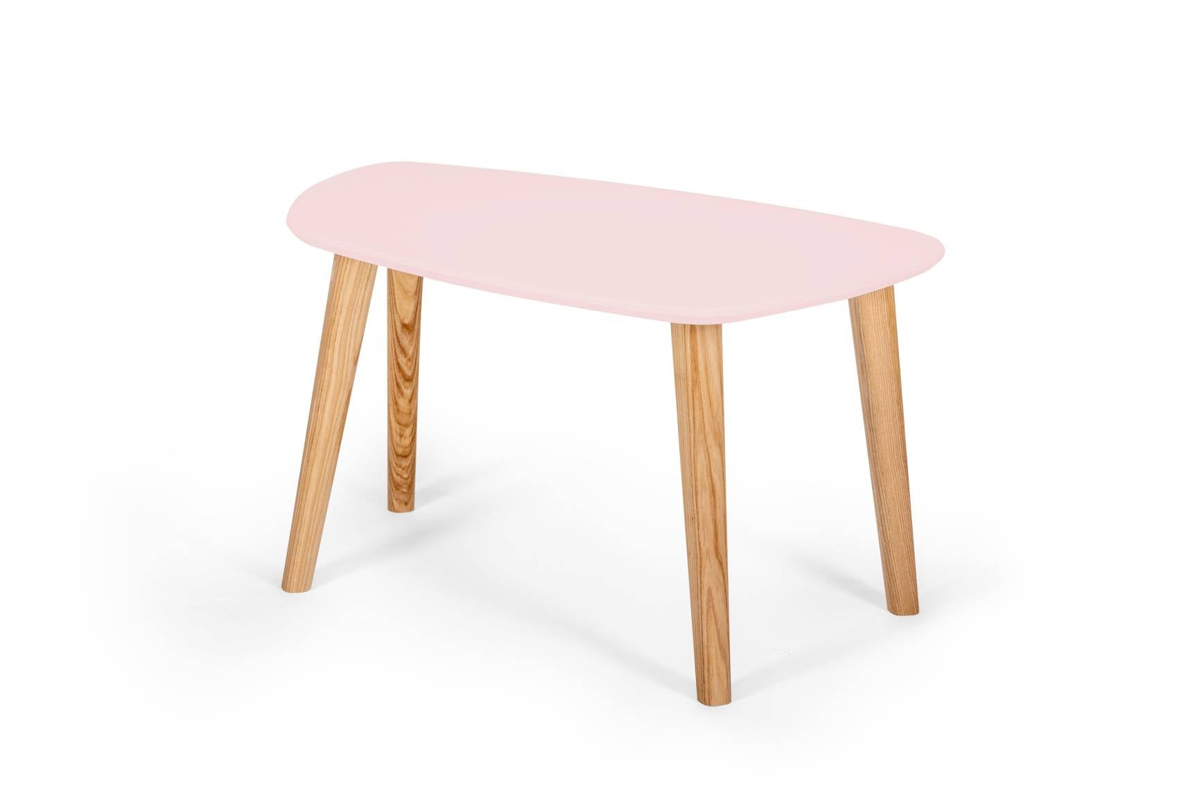 Endocarp Sofabord 68x41x40cm Powderpink Asketræ