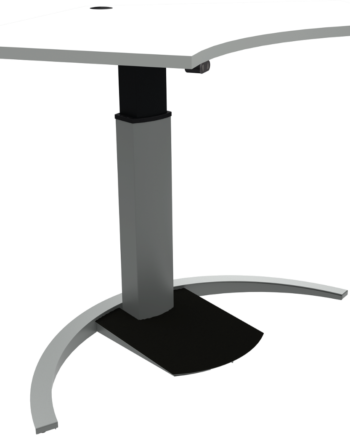 Enkeltben Hæve- Sænkebord Zennord Ergotable Femkantet H120xb92xl138 Cm Hvid Sølv