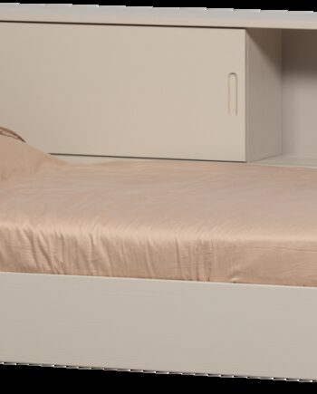 Enkeltseng Woood Carter Sengeramme 90x200 Cm  Fsc Slebet Fyrretræ  Dust Grå  Med Opbevaringsplads
