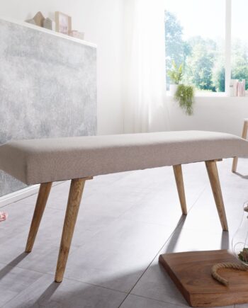 Entrébænk   Mangotræ  Beige Sæde
