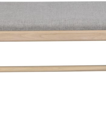 Entrébænk Rowico Milford H46ã B80ã D40 Cm Hvidvasket Egetræ Med Grå Polstring