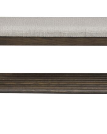 Entrébænk Siddebænk Rowico Inverness   Massiv Eg Med Beige Polstret Sæde H55ã B75ã D40 Cm Opbevaringshylde Under Sæde