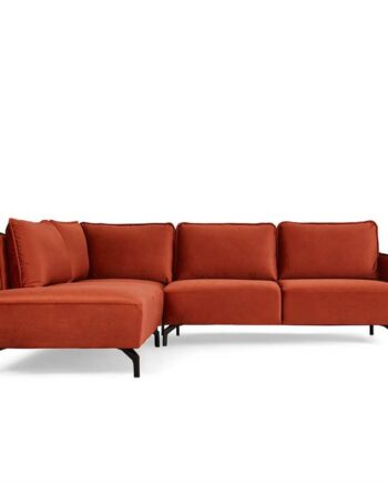 Erling Christensen Møbler Bella Hjørnesofa Orange Velour Højrevendt : Erling Christensen Møbler  : Erling Christensen Møbler