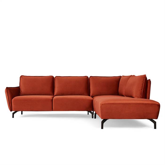 Erling Christensen Møbler Bella Hjørnesofa Orange Velour : Erling Christensen Møbler : Erling Christensen Møbler