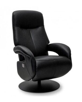 Erling Christensen Møbler Bull Recliner Stol   Sort Læder : Erling Christensen Møbler  : Erling Christensen Møbler