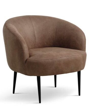 Erling Christensen Møbler Conrad Lounge Chair Almond Læder Sort Metal : Erling Christensen Møbler  : Erling Christensen Møbler