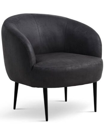 Erling Christensen Møbler Conrad Lounge Chair Onyx Black Læder Sort Metal : Erling Christensen Møbler  : Erling Christensen Møbler