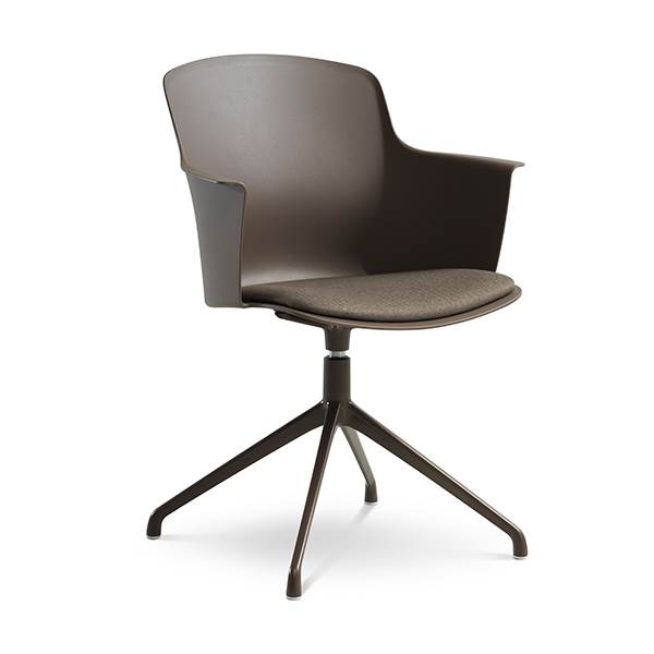 Erling Christensen Møbler Mia Dining Chair   Armlæn   Pude Brun Svirvel Brun : Erling Christensen Møbler  : Erling Christensen Møbler