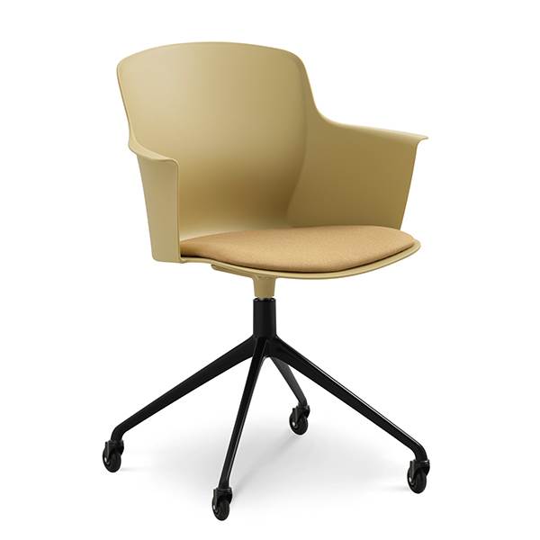 Erling Christensen Møbler Mia Dining Chair   Armlæn   Pude Gul Hjul : Erling Christensen Møbler  : Erling Christensen Møbler