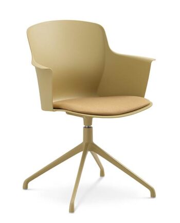 Erling Christensen Møbler Mia Dining Chair   Armlæn   Pude Gul Svirvel Gul : Erling Christensen Møbler  : Erling Christensen Møbler