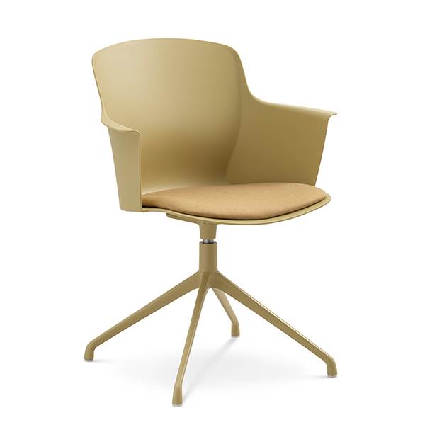 Erling Christensen Møbler Mia Dining Chair   Armlæn   Pude Gul Svirvel Gul : Erling Christensen Møbler  : Erling Christensen Møbler