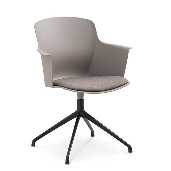 Erling Christensen Møbler Mia Dining Chair   Armlæn   Pude Sten Svirvel Sort : Erling Christensen Møbler  : Erling Christensen Møbler