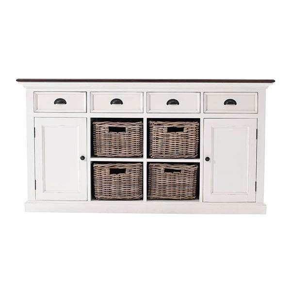Erling Christensen Møbler Novasolo Halifax Accent Buffet Med   Kurve Og Brun Topplade : Erling Christensen Møbler  : Erling Christensen Møbler
