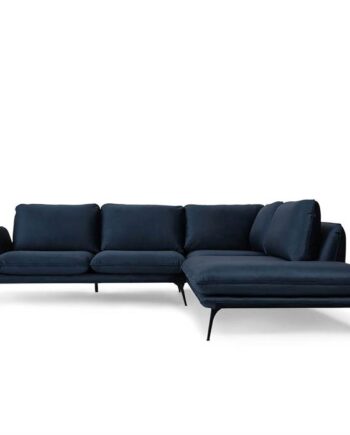 Erling Christensen Møbler Portimao Hjørnesofa Mørkeblå Velour Højrevendt : Erling Christensen Møbler  : Erling Christensen Møbler