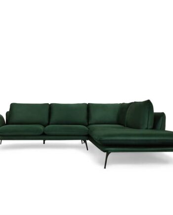 Erling Christensen Møbler Portimao Hjørnesofa Mørkegrøn Velour Højrevendt : Erling Christensen Møbler  : Erling Christensen Møbler