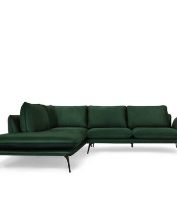Erling Christensen Møbler Portimao Hjørnesofa Mørkegrøn Velour Venstrevendt : Erling Christensen Møbler  : Erling Christensen Møbler