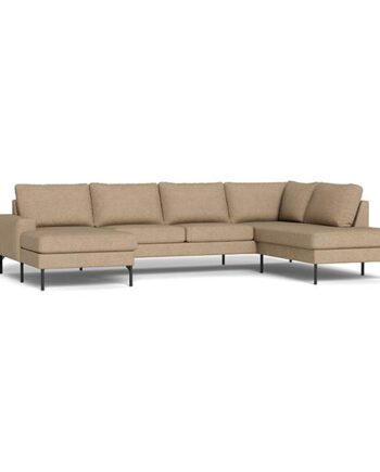 Sindal Sofa Med Chaiselong Og Open-end Beige Brown