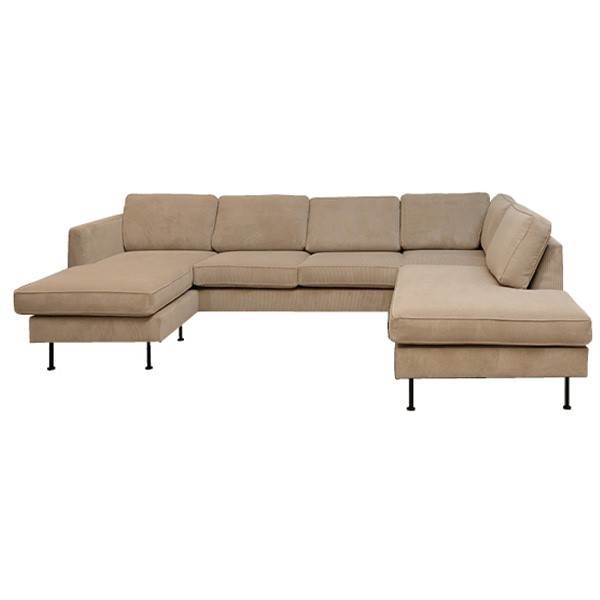 Erling Christensen Møbler Thy Sofa Chaiselong Og Open-end 305 210 Cm Beige Fløjl Venstrevendt : Erling Christensen Møbler : Erling
