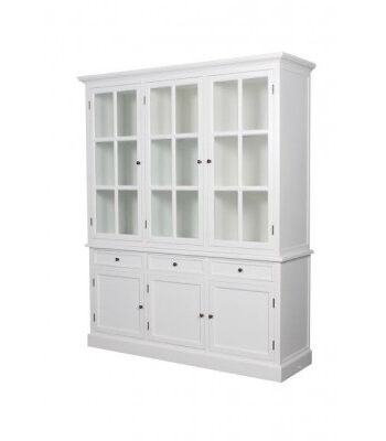 Falster Vitrineskab 195x160x50 Cm Hvid