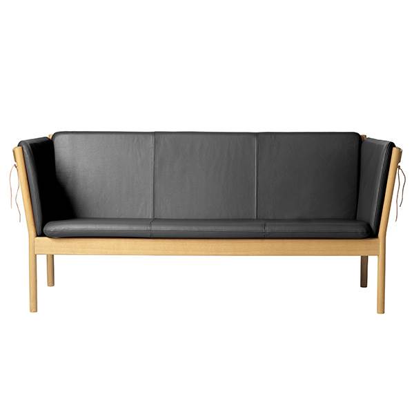 Fdb Møbler J149 Pers Sofa Sort Læder : Erling Christensen Møbler