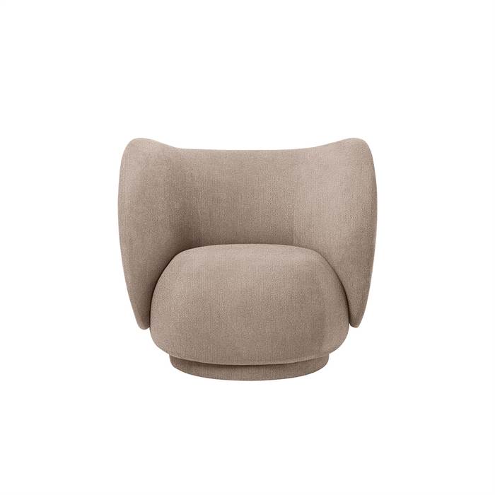 Ferm Living Rico Lounge Chair Swivel Brushed Warm Grey : Erling Christensen Møbler