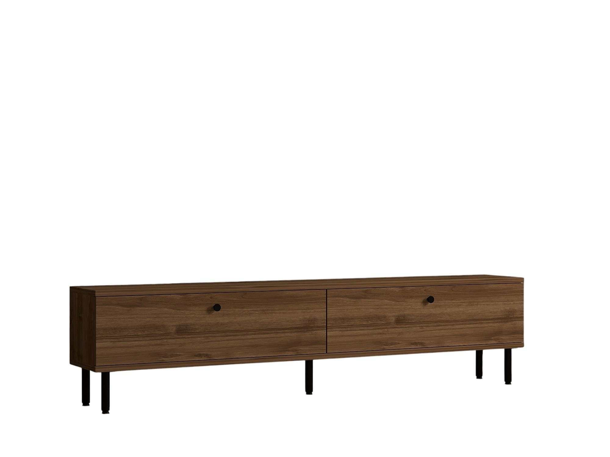 Funzi Living Nantes Tv-bord Låger Brun Valnød Melamin Og Metal 160x25
