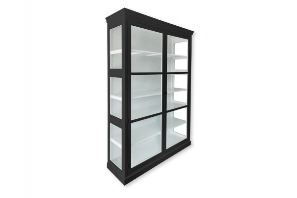 Fyn Vitrineskab 212x148x44 Cm Sort Hvid