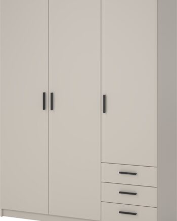 Garderobeskab Klædeskab Vesterholm Sprint Kashmir H200ã B147ã D50 Cm   Døre   Skuffer   Hylder Vægmonteret Fsc