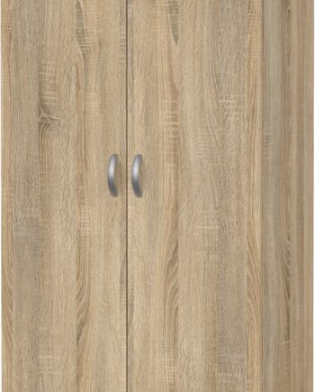 Garderobeskab Skoskab Vesterholm Focus  Natur Egestruktur  H170xb69xd34   Cm    Justerbare Hylder  Smal Dybde  Fsc