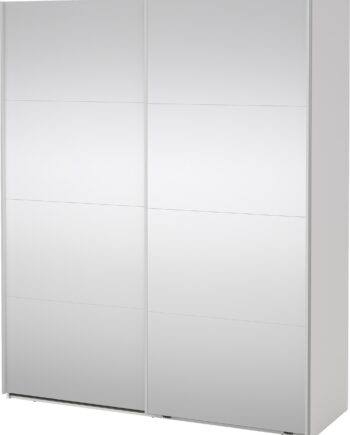 Garderobeskab   Skydedøre Vesterholm Arden   Hvidt Spejl  H220ã B178ã D66   Cm  Fsccertificeret