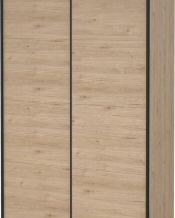 Garderobeskab   Skydedøre Vesterholm Arden  Jackson Hickory  H220xb138xd66 Cm    Hylder   Tøjstang