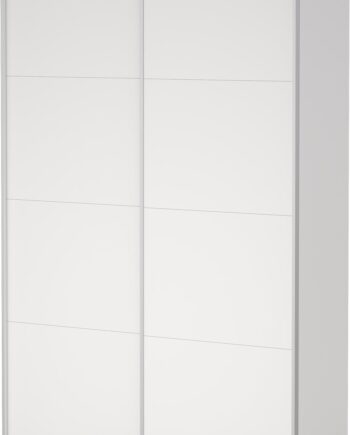 Garderobeskab Vesterholm Arden Med   Skydedøre Hvid H220ã B138ã D67 Cm