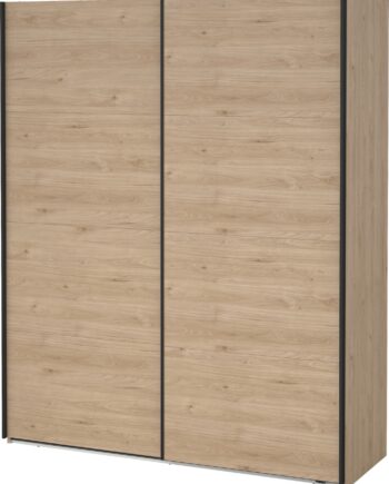 Garderobeskab Vesterholm Arden Med   Skydedøre Jackson Hickory H220ã B178 5ã D66   Cm Fsc Spånplade
