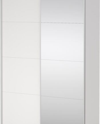Garderobeskab Vesterholm Arden Skydedør Med Helspejl Hvid H220ã B138 5ã D66   Cm Fsc