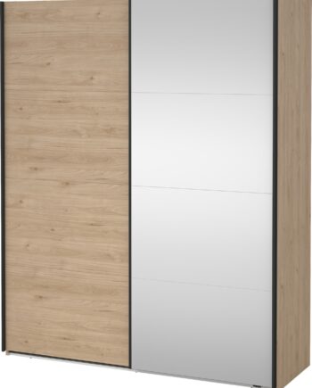 Garderobeskab Vesterholm Arden     Skydedør    Spejldør  Jackson Hickory  H220ã B178ã D66 Cm