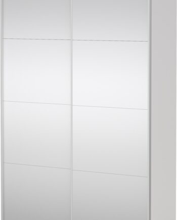 Garderobeskab Vesterholm Arden     Skydedøre  Hvidt Spejl  H220ã B138ã D67 Cm  Fsc