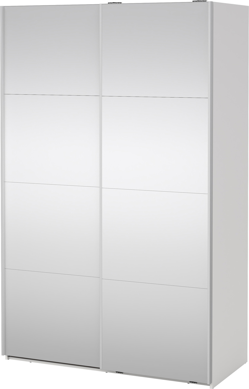 Garderobeskab Vesterholm Arden Skydedøre Hvidt Spejl H220ã B138ã D67 Cm Fsc