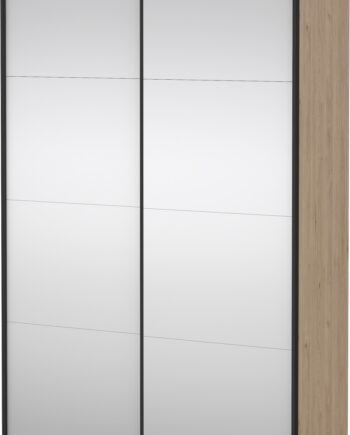 Garderobeskab Vesterholm Arden     Skydedøre Med Fuldlængdespejle  Jackson Hickory  B138ã D67ã H220 Cm  Fsc