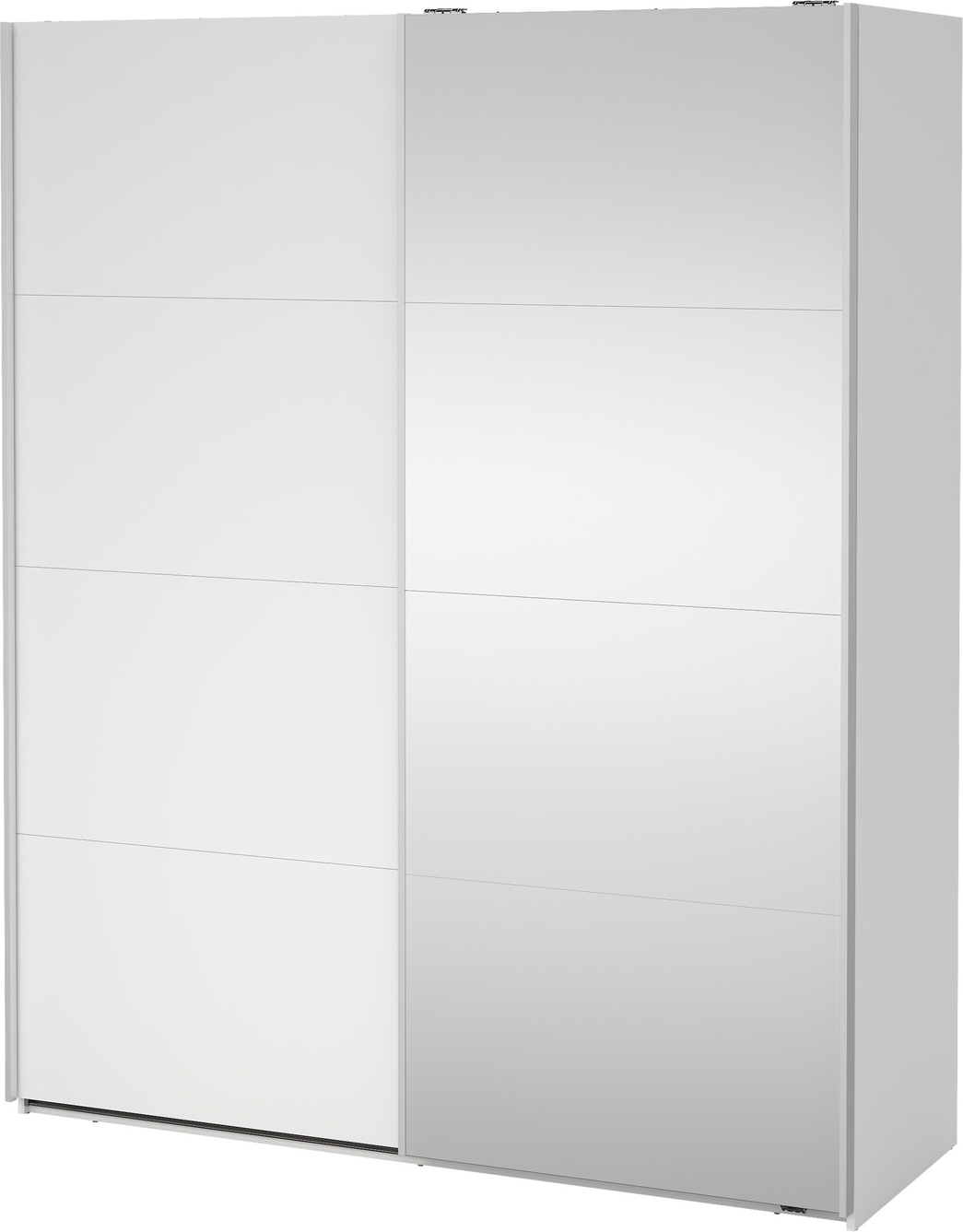 Garderobeskab Vesterholm Arden Skydedøre Med Spejl H220ã B178ã D66 Cm Hvid Spejl Fsc Spånplade