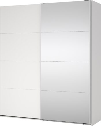 Garderobeskab Vesterholm Arden    Skydedøre   Med Spejl  Hvidt Spejl  H200ã B178ã D67 Cm