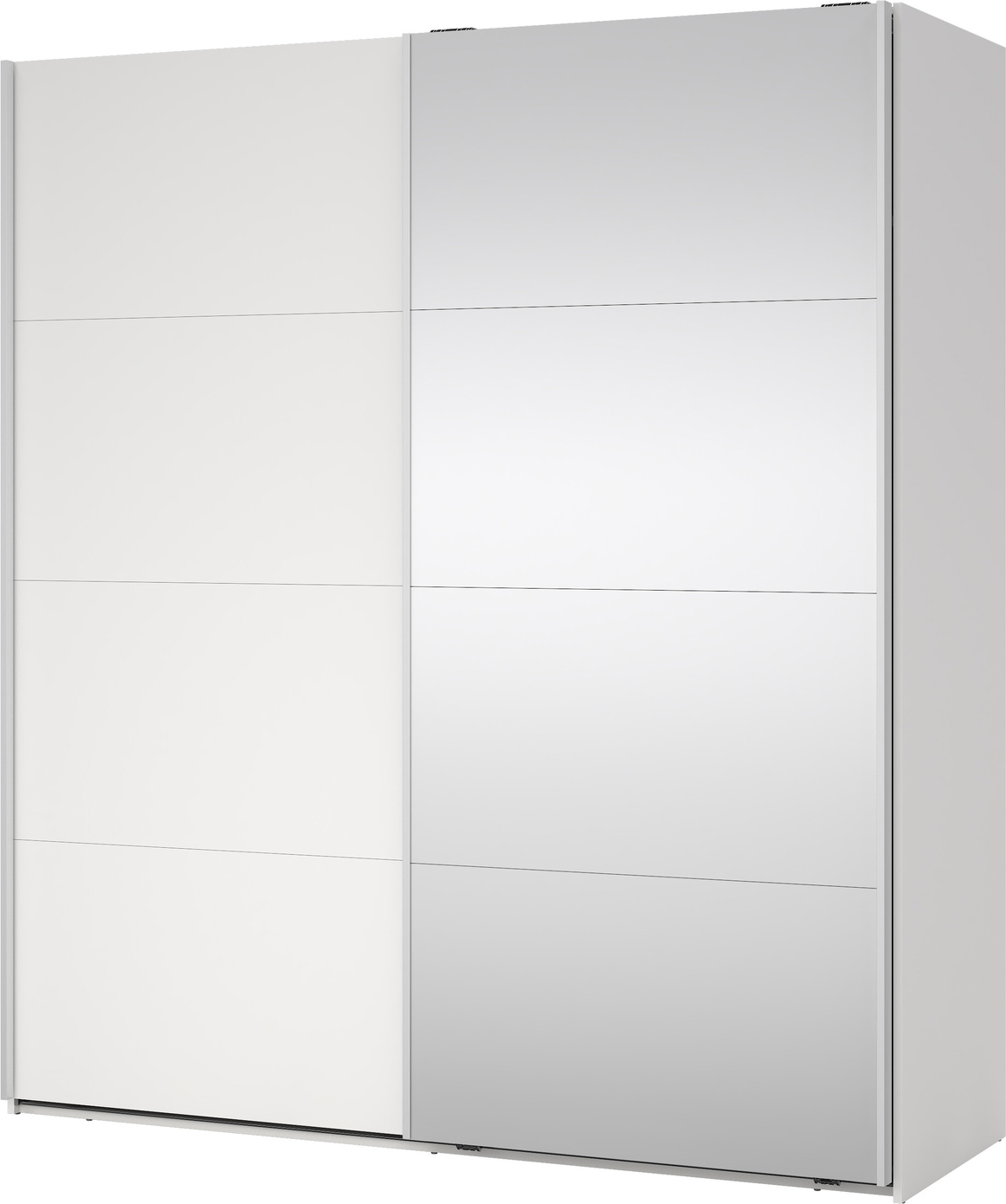 Garderobeskab Vesterholm Arden Skydedøre Med Spejl Hvidt Spejl H200ã B178ã D67 Cm